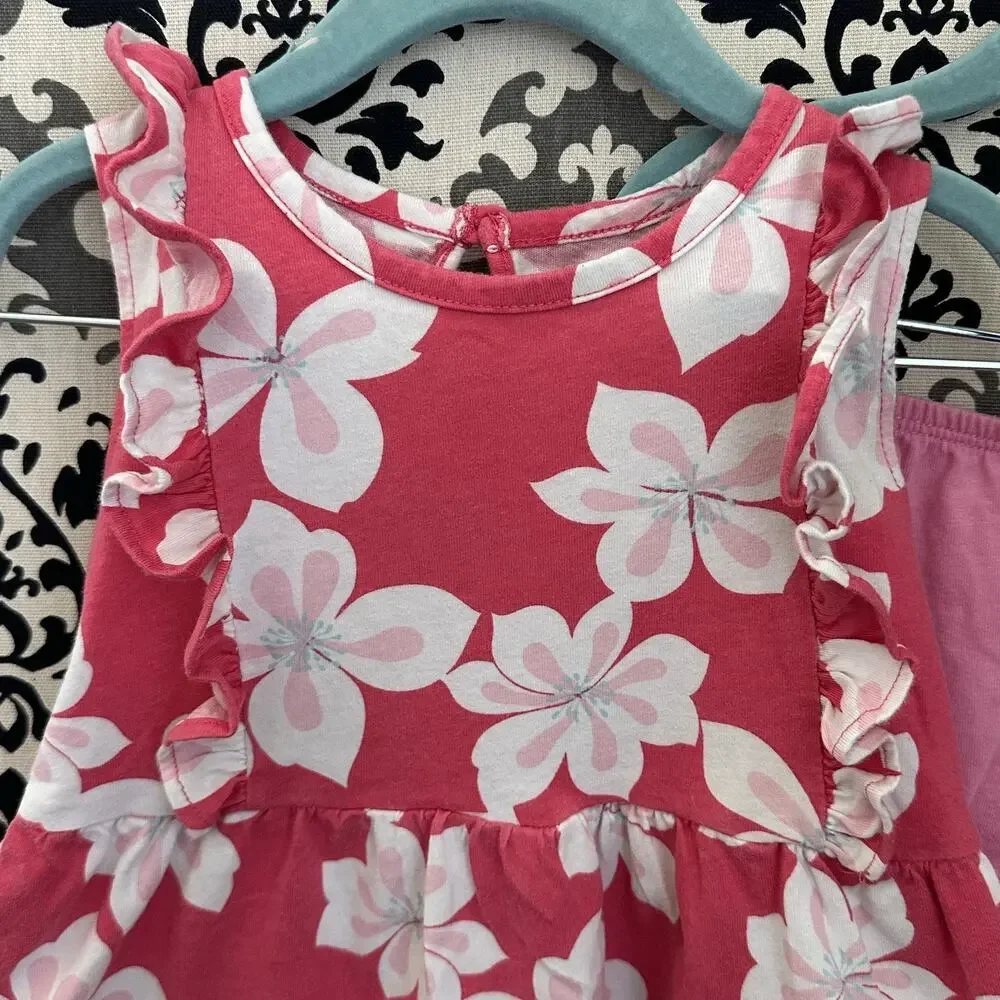 Carter’s Baby Girl‎ 24M Pink Floral Dress Set with Bloomers Casual Summer Travel